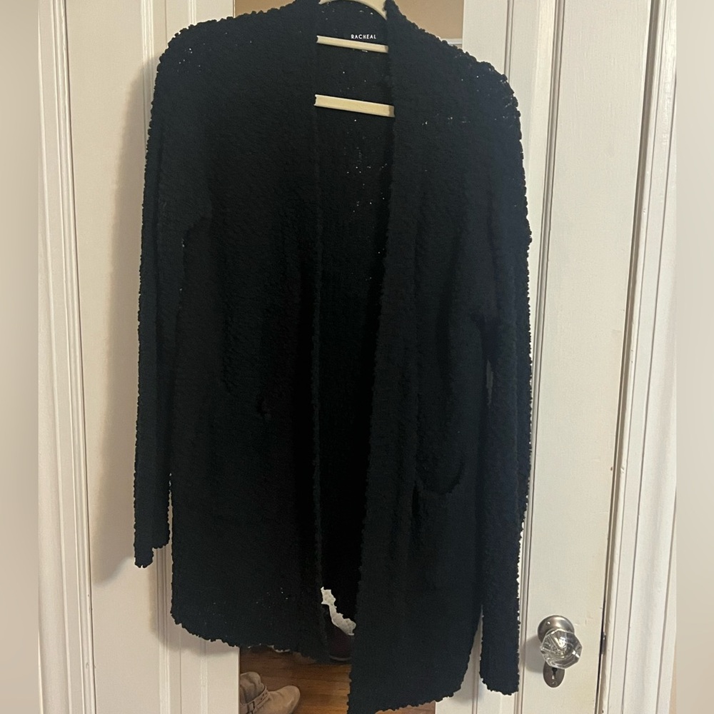 Rachel Midnight Black Knit Cardigan
